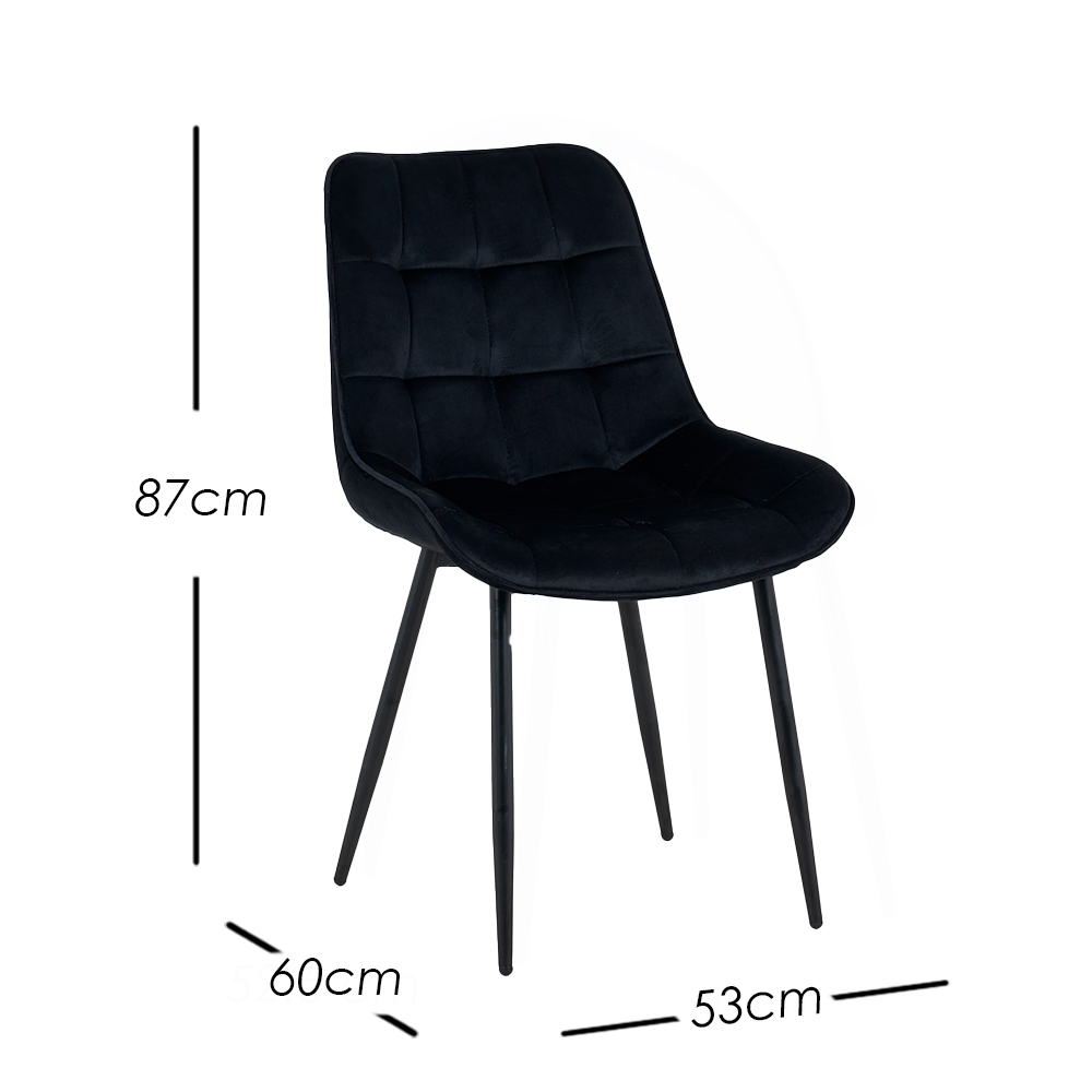 Paquete 4 Sillas de Comedor Negro Lar