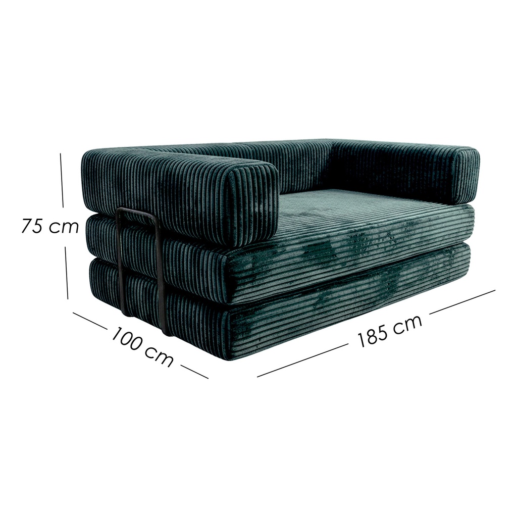 Sofá Cama Verde 2 plazas 