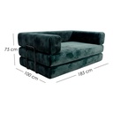 Sofá Cama Verde 2 plazas 