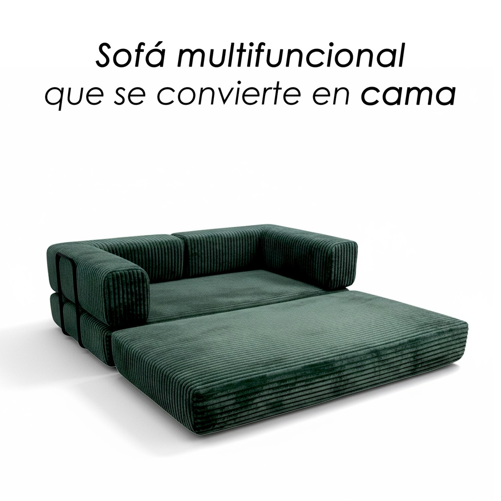 Sofá Cama Verde 2 plazas 