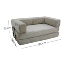 Sofá Cama Beige 2 plazas