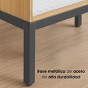 Cajonera cómoda de 6 cajones de MDF café 