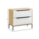 Buro Cajonera de 2 de MDF café 