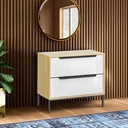 Buro Cajonera de 2 de MDF café 