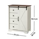 Mueble Organizador de 5 espacios de MDF café
