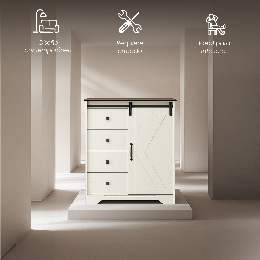 Mueble Organizador de 5 espacios de MDF café