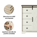 Mueble Organizador de 5 espacios de MDF café