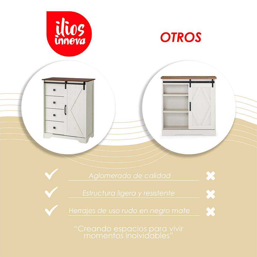 Mueble Organizador de 5 espacios de MDF café