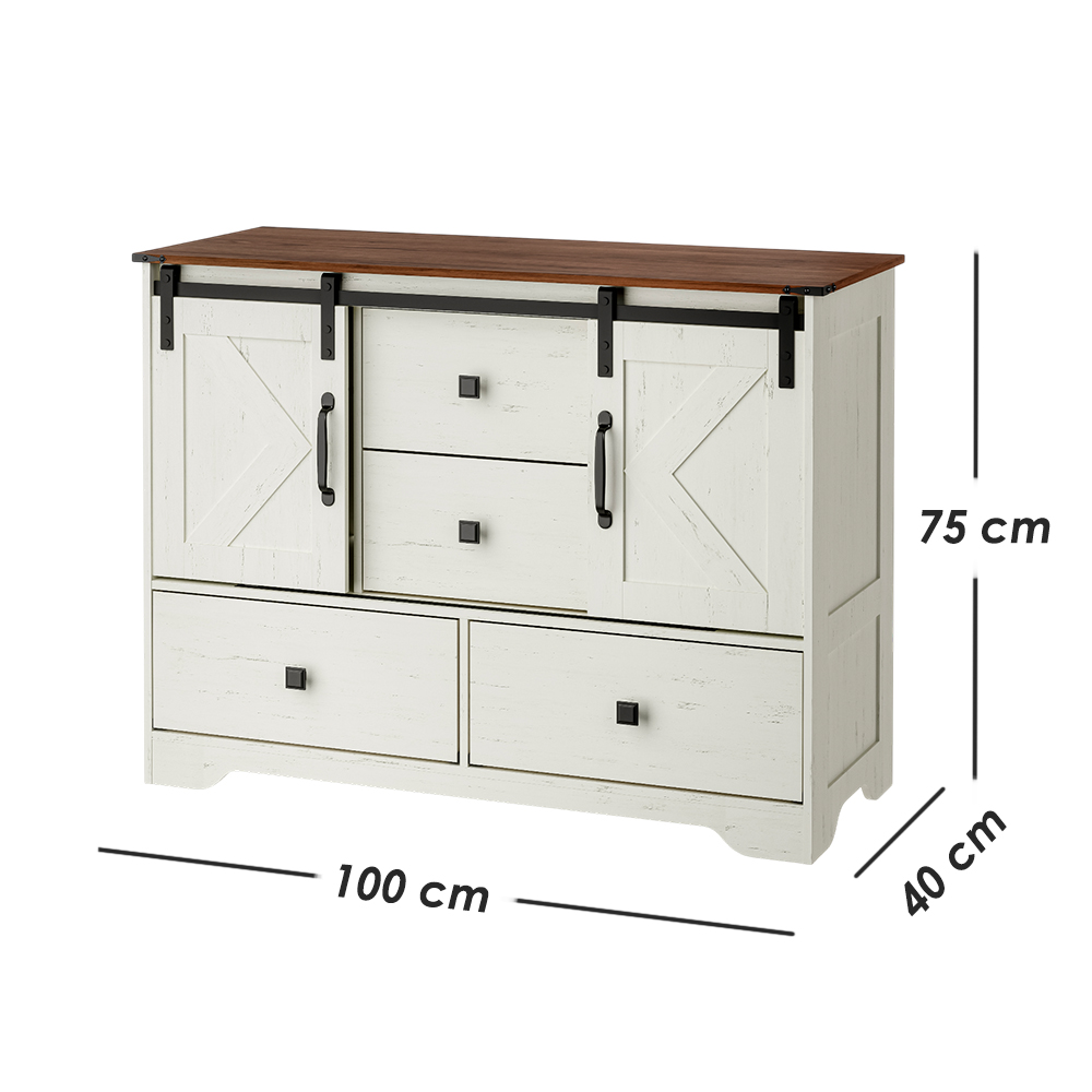 Mueble Organizador de 6 espacios de MDF café