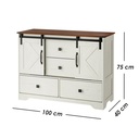 Mueble Organizador de 6 espacios de MDF café