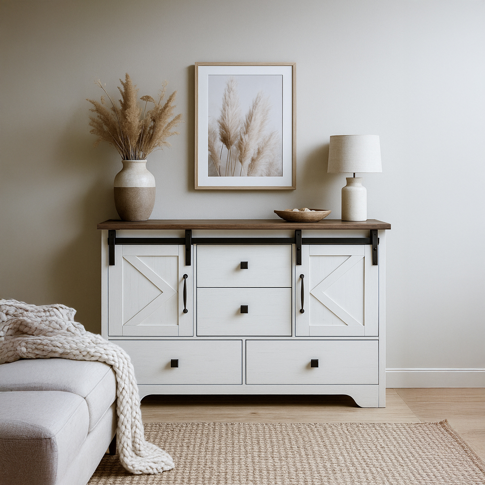 Mueble Organizador de 6 espacios de MDF café