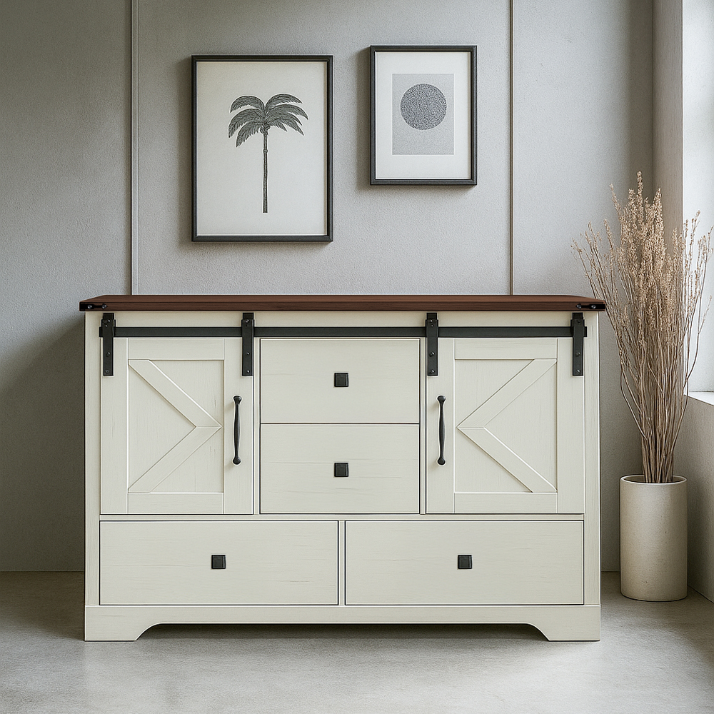 Mueble Organizador de 6 espacios de MDF café