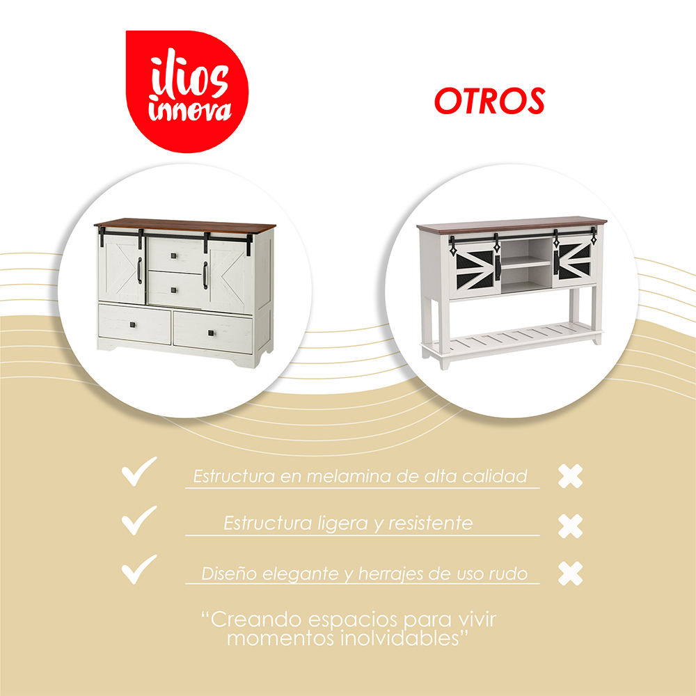 Mueble Organizador de 6 espacios de MDF café