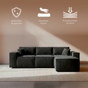 Sofá Siena Negro 4 plazas