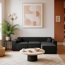 Sofá Siena Negro 4 plazas