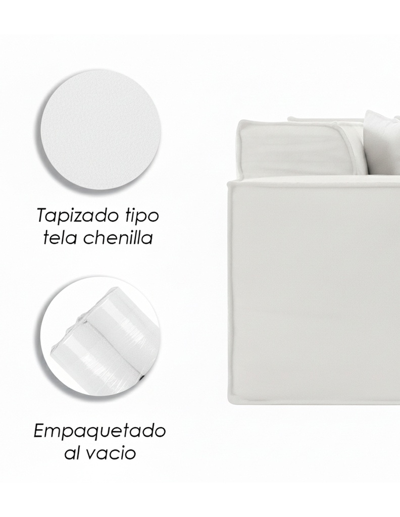 Sofá Siena Beige 4 plazas 