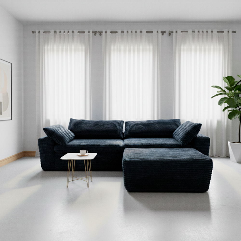 Sofá Bolonia Negro 2 plazas