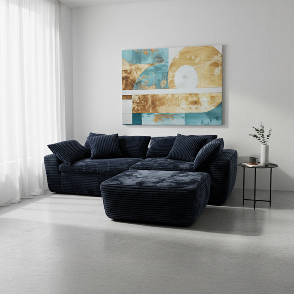 Sofá Bolonia Negro 2 plazas