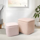 Juego de 2 taburetes con almacenamiento