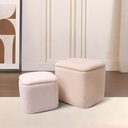 Juego de 2 taburetes con almacenamiento