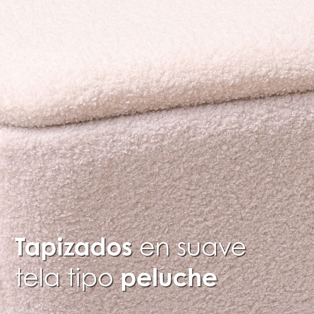 Juego de 2 taburetes con almacenamiento