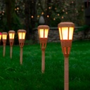 2 Lámparas solares 40 leds tipo antorcha tiki