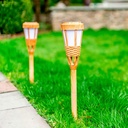 2 Lámparas solares 40 leds tipo antorcha tiki
