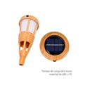 2 Lámparas solares 40 leds tipo antorcha tiki