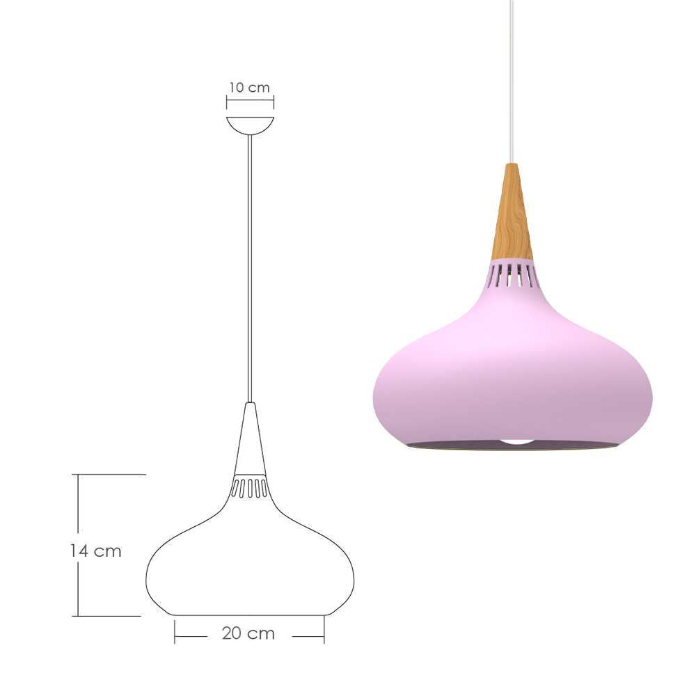 Lámpara colgante A rosa