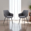 2 Silla de comedor Tokio Gris