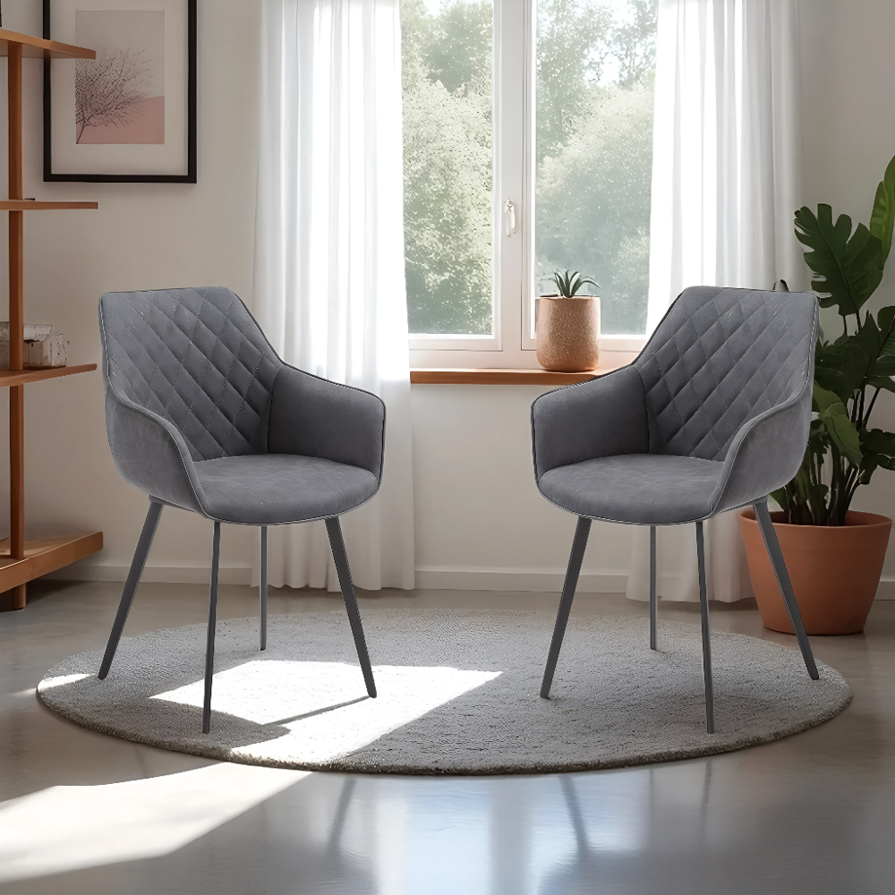 2 Silla de comedor Tokio Gris