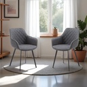 2 Silla de comedor Tokio Gris