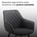 2 Silla de comedor Tokio Gris