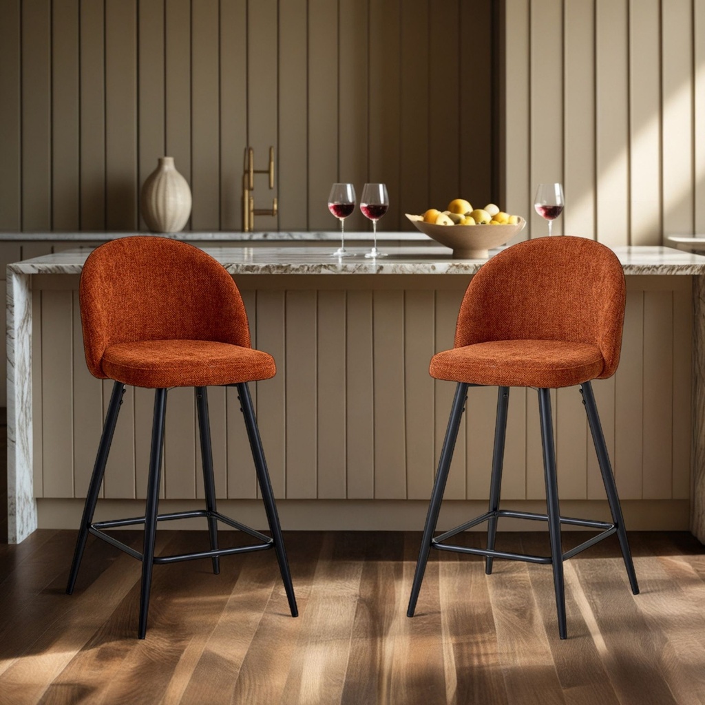 2 Sillas de Bar Lyon Gris