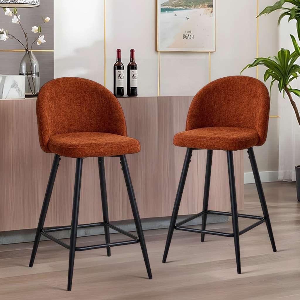 2 Sillas de Bar Lyon Gris