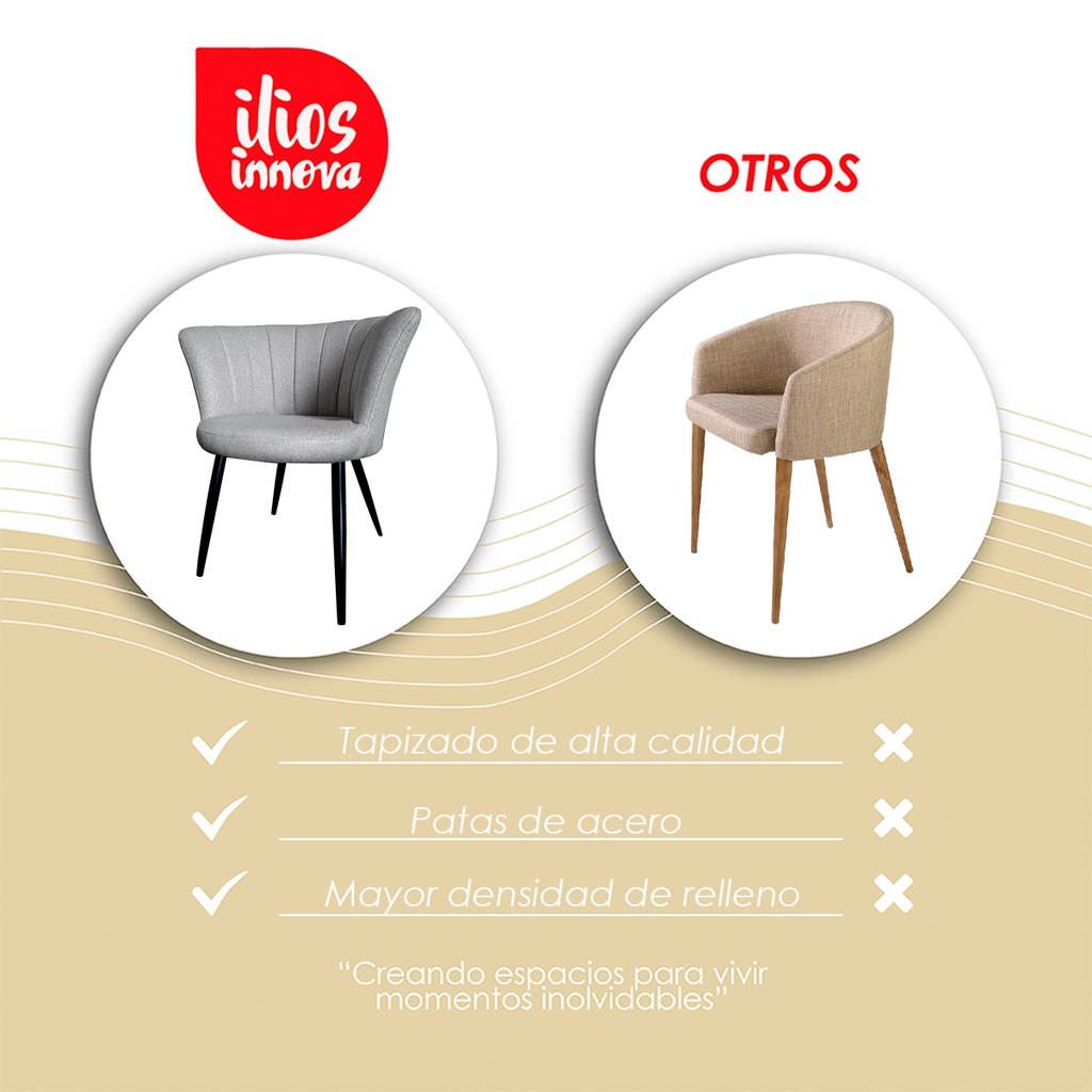 2 Sillas de comedor Verona Gris