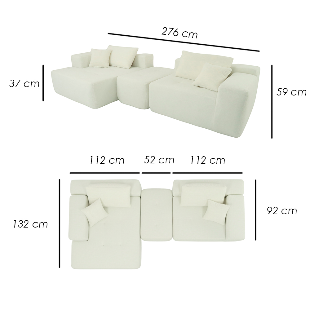 Sofá Palermo Beige 2 plazas