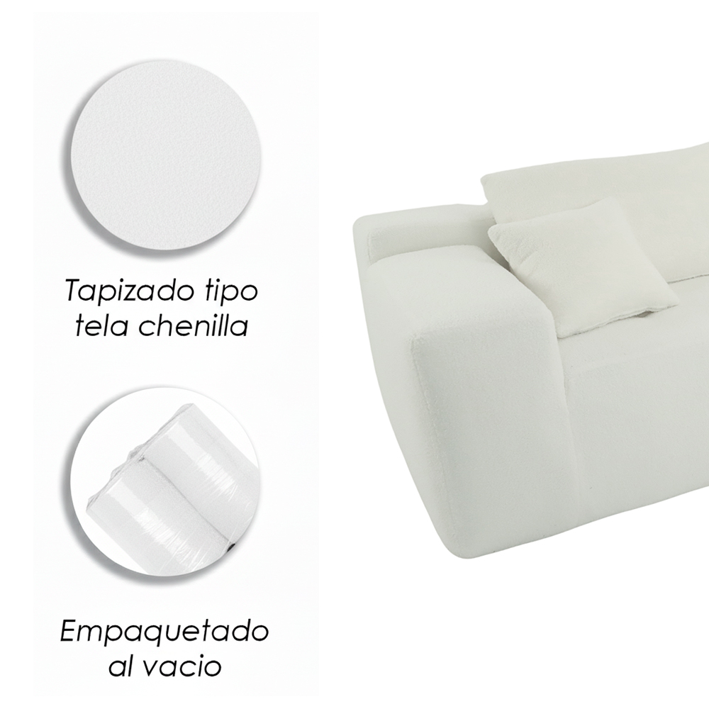 Sofá Palermo Beige 2 plazas