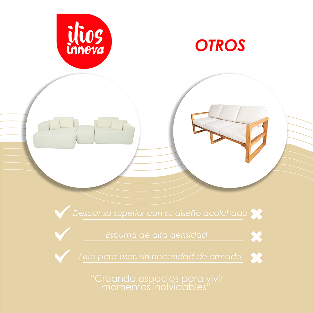 Sofá Palermo Beige 2 plazas