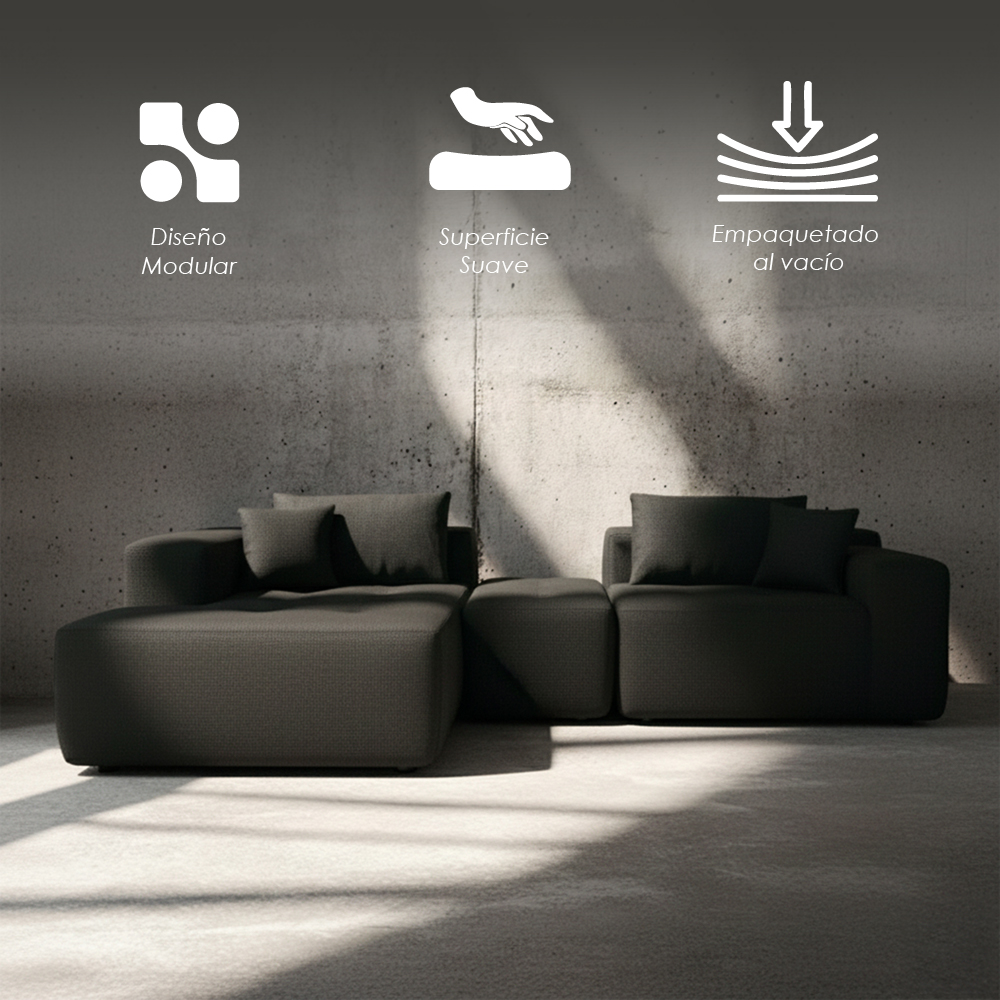 Sofá Palermo Negro 2 plazas 