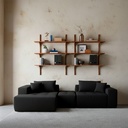 Sofá Palermo Negro 2 plazas 