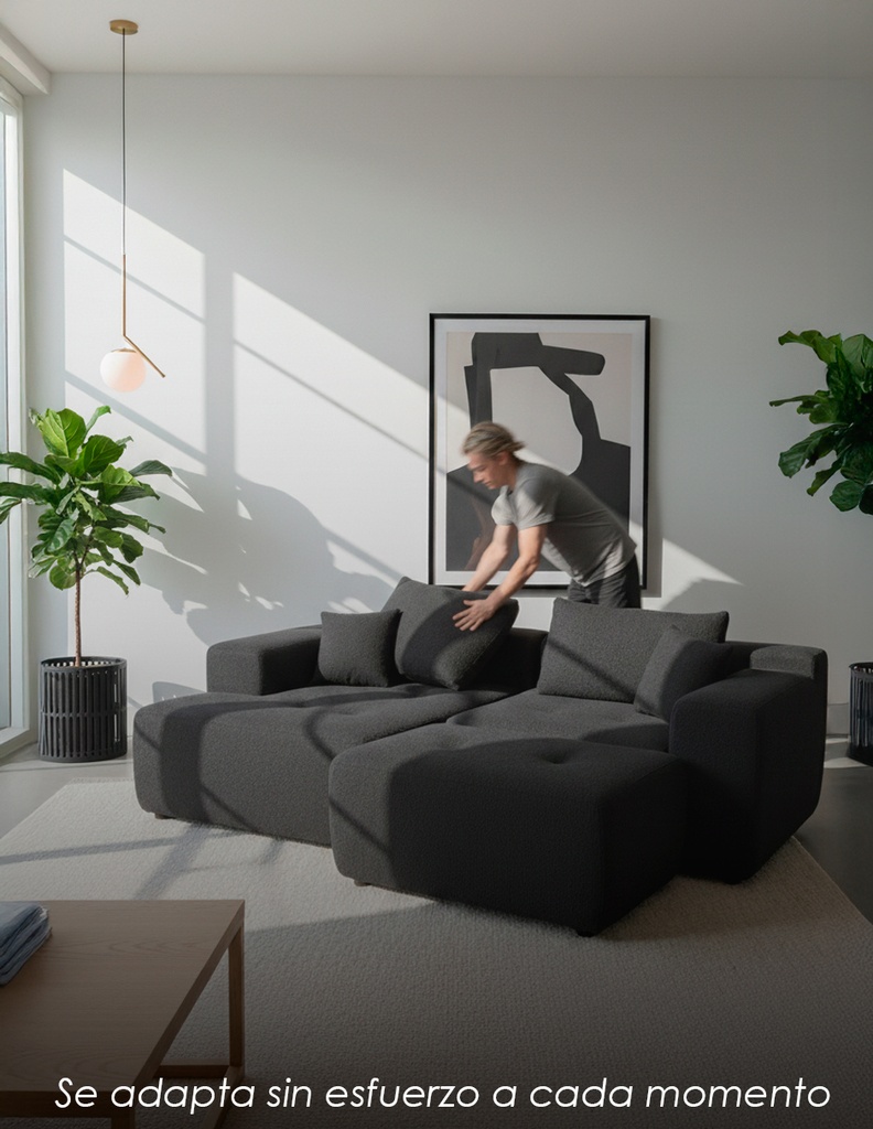 Sofá Palermo Negro 2 plazas 