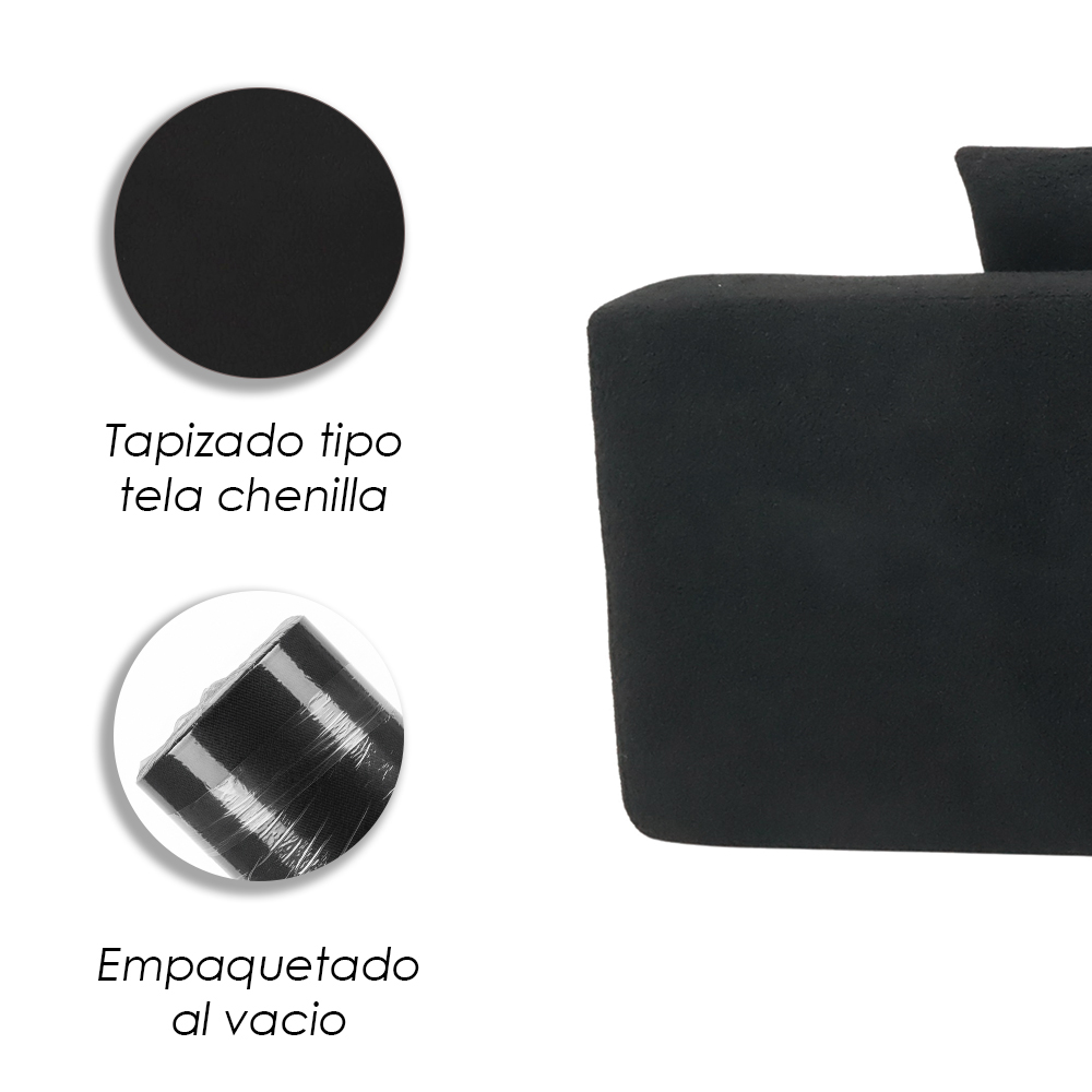 Sofá Palermo Negro 2 plazas 