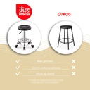 2 Taburetes Giratorios Ajustables Negro