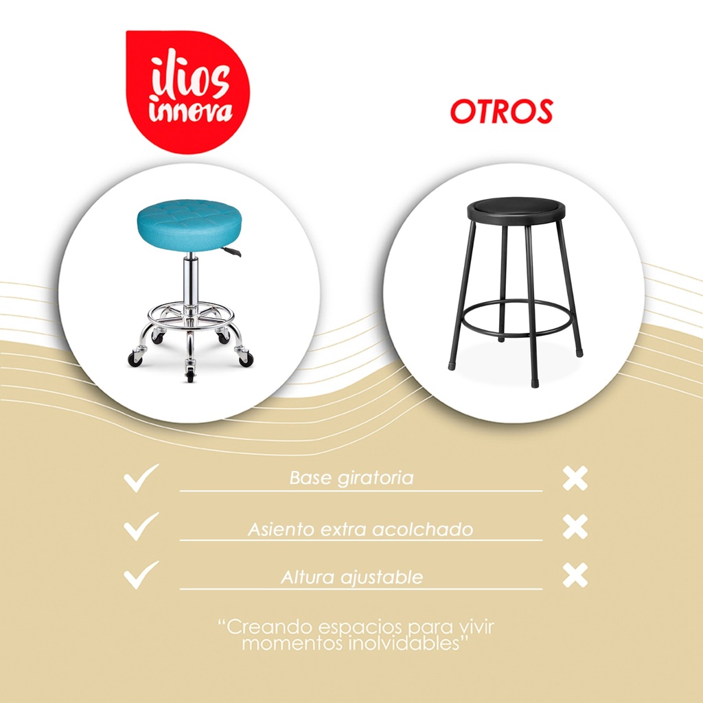 2 Taburetes de Celosia Azul Brillante