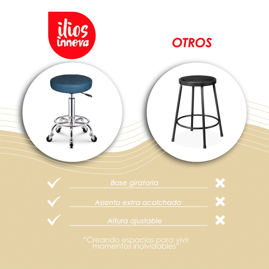 2 Taburetes de Celosia Azul Obscuro