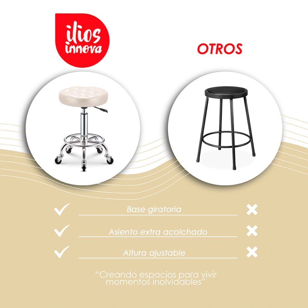 2 Taburetes de Celosia Beige