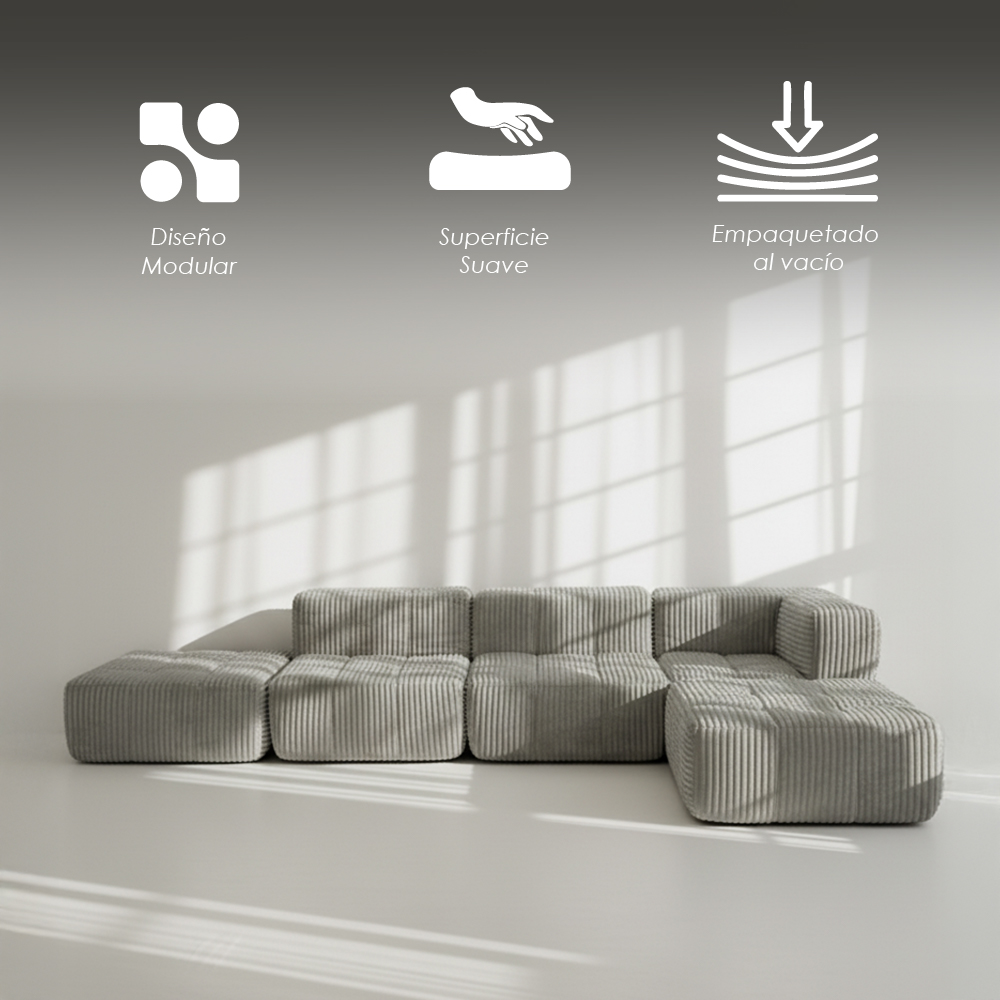 Sofá Milán Beige 5 plazas