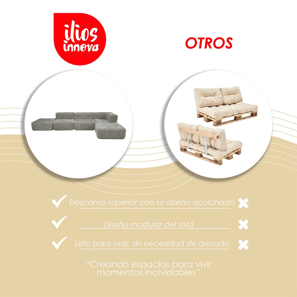 Sofá Milán Beige 5 plazas