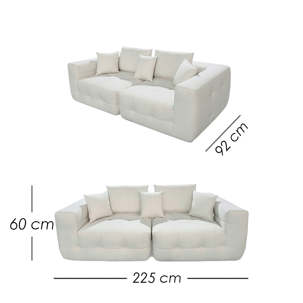 Sofá Livorno Beige 2 plazas